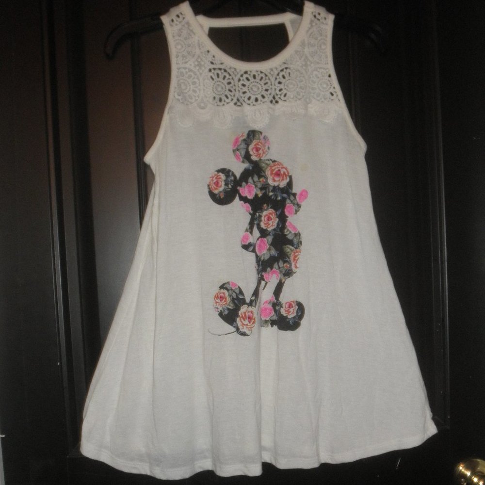 Disney Floral Mickey Tank Top Size XS